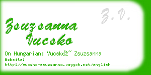 zsuzsanna vucsko business card